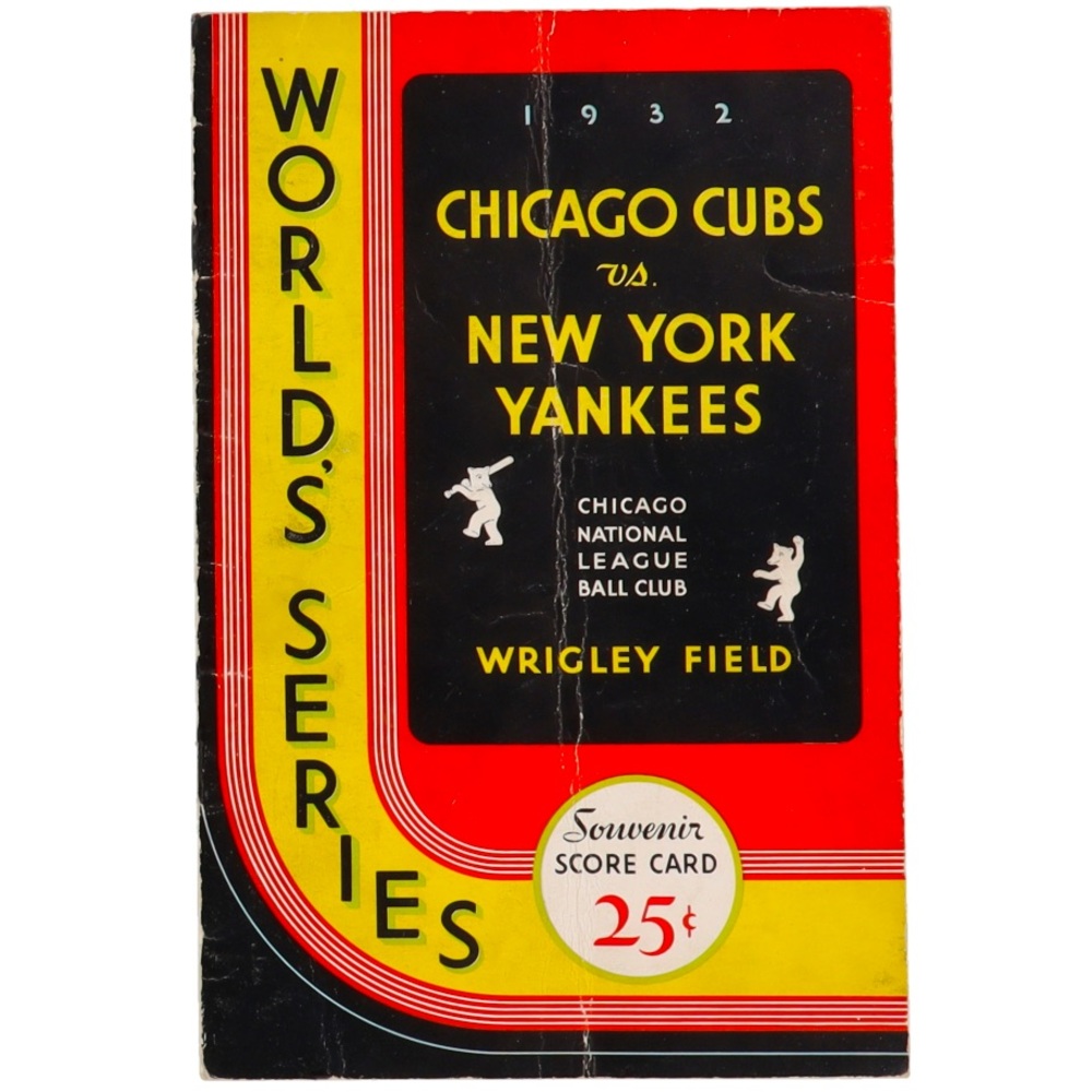 Babe Ruth CALLED SHOT 1932 World Series Program New York Yankees vs Chicago Cubs